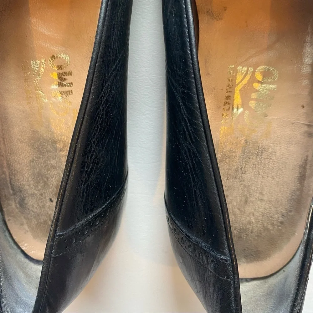 Salvatore Ferragamo Black Leather Tassel Loafers
